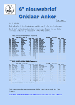 Website Onklaar Anker/6e Nieuwsbrief