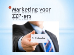 Marketing voor ZZP-ers presentatie
