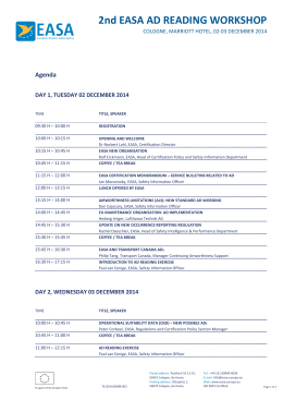 EASA AD Reading Workshop December 2014_Final Agenda