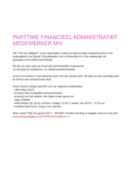 parttime financieel administratief medewerker m/v