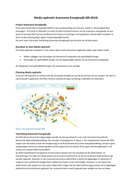 Media opdracht Autonome Energiewijk (09-2014)