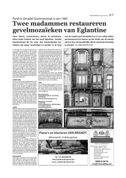 Gazet van Zurenborg, 08 april 2014.