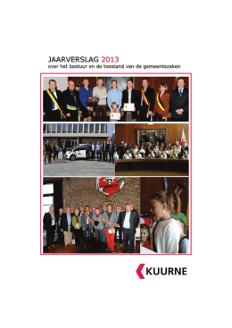 Jaarverslag 2013 - Gemeente Kuurne