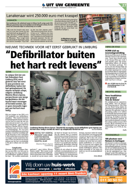 “ Defibrillator buiten het hart redt levens” - Ziekenhuis Oost