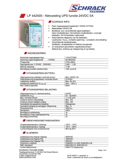 LP 442405-- Netvoeding UPS functie 24VDC 5A