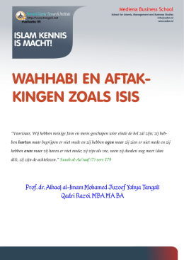 Wahhabi en de aftakkingen zoals ISIS 191