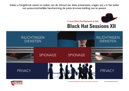 Black Hat Sessions XII