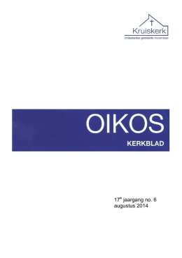 17 jaargang no. 6 augustus 2014