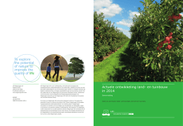 Actuele ontwikkeling land- en tuinbouw 2014