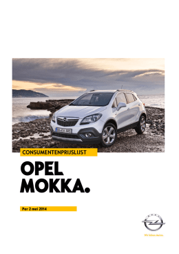 Opel Mokka Prijslijst - De Digitale Showroom