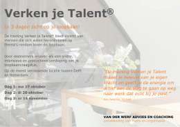 Verken je Talent® - Van der Werf Advies en Coaching