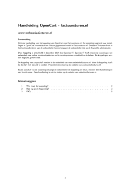 Handleiding OpenCart - factuursturen.nl