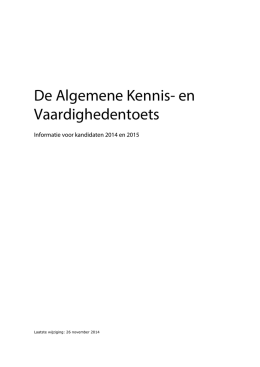 Assessment en Algemene Kennis- en Vaardighedentoets (AKV)