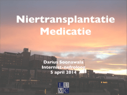Niertransplantatie, medicatie