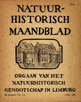 1951-01 02 - Natuurhistorisch Genootschap in Limburg