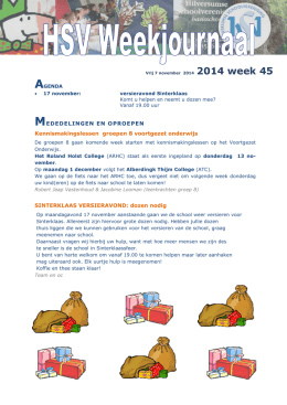 HSV weekjournaal 2014-45