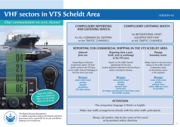 VHF sectors in VTS Scheldt Area