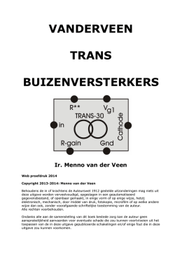 vanderveen trans buizenversterkers