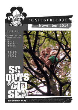 Siegje November 2014 - Scouting Siegfried Ranst