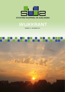 Lees Wijkkrant 13 - Wijkpanel De Zuidlanden