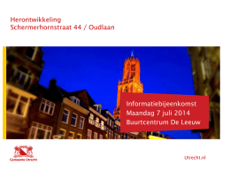 Info-avond 7 juli - Gemeente Utrecht