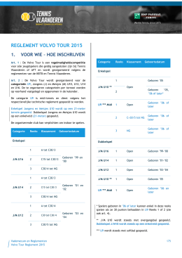 Volvo Tour Reglement 2014