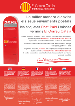 Poster A3 Busties - El Correu Catal&agrave; International Post Services