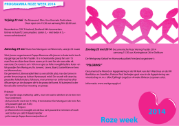 Roze week 2014 - COC Friesland