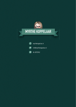 portfolio - Myrthe Koppelaar