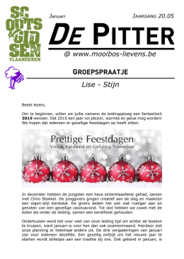 Pitter Januari 2015 - Mooibos
