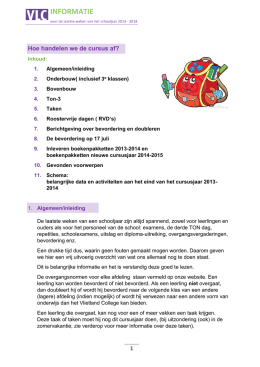1 Hoe handelen we de cursus af?
