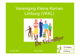 Presentatie VKKL 2014 Vrijwilligers