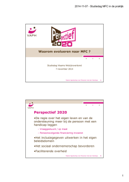 02 voormiddag 2 VAPH - Vlaams Welzijnsverbond