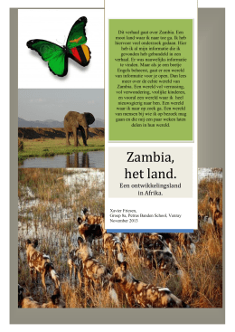 Werkstuk deel 1 Zambia het land