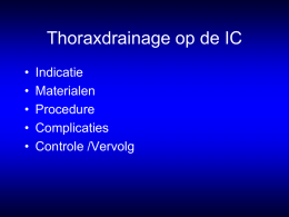 Thoraxdrainage op de IC - ICverpleegkundige.com