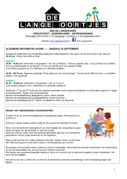 1 KBS DE LANGENOORD CREATIVITEIT &ndash; EIGENWAARDE