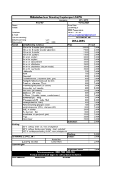 Materiaalverhuur Scouting Engsbergen L1407G
