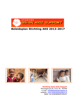 Beleidsplan Stichting AKS 2013-2017