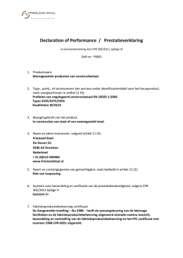 Declaration of Performance (DoP)