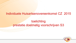 Presentatie Doelmatig voorschrijven