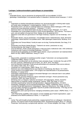 1 Lezingen, buitenuniversitaire gastcolleges en presentaties