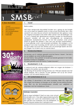 SMSBrief 1 - Sint-Mauritiusschool Bilzen