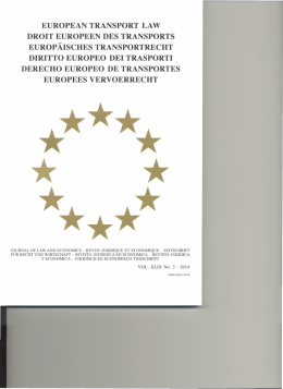 European transport law nr.3 2014