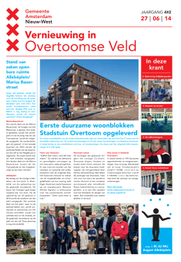 Buurtkrant Overtoomse Veld juli 2014 - Stadsdeel Nieuw-West