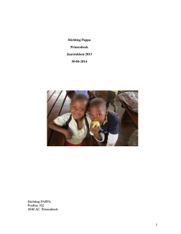 1 Stichting Pappa Prinsenbeek Jaarstukken 2013 30-06