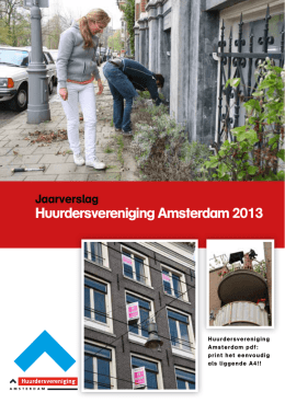 Jaarverslag 2013 - Huurdersvereniging Amsterdam