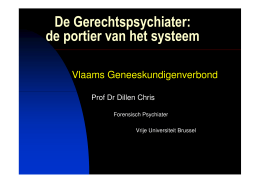 Presentatie Chris Dillen - Vlaams Geneeskundigen Verbond