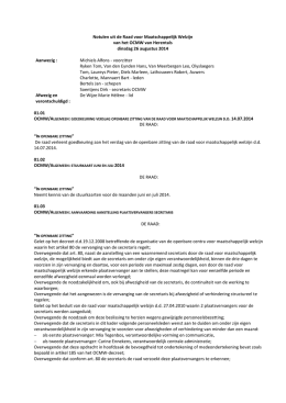 26 augustus 2014 - OCMW Herentals