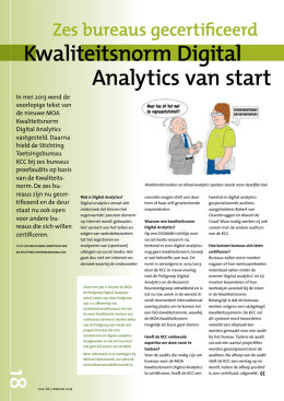 Kwaliteitsnorm Digital Analytics van start