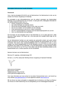 1 Schoolgids Gelinckschool locatie Schiedam Voorwoord